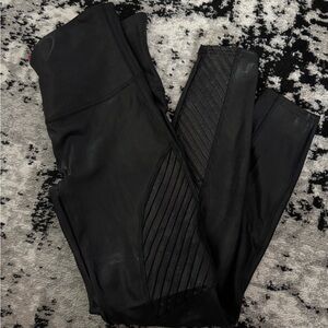 SPANX Jet Black Ribbed Leggings